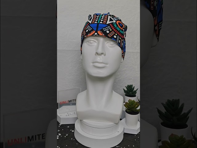 بندانة طبية بشريط للشعر الطويل – نقشة أفريقية ملون...