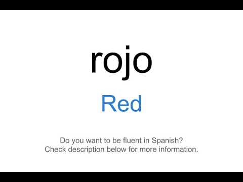 How to say "Red" in Spanish | rojo