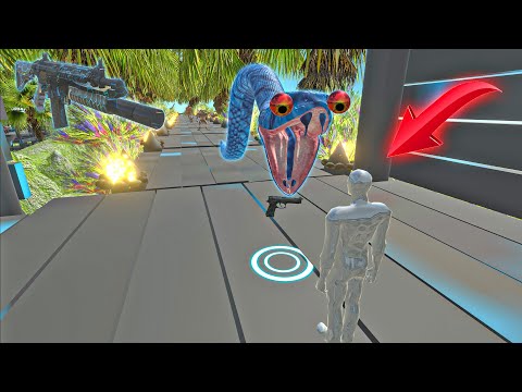 DEATH RUN FPS WITH ALL WEAPONS IN OASIS DARK FORTRESS-Animal Revolt Battle Simulator