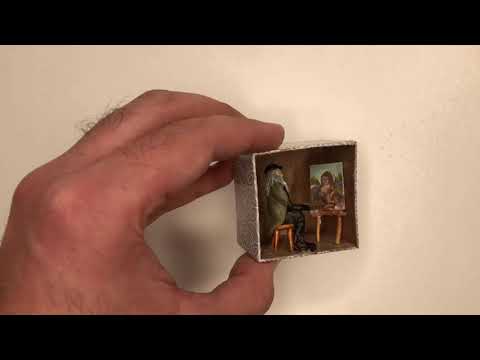 Sculpting mini Leonardo da Vinci in polymer clay - 3 cm