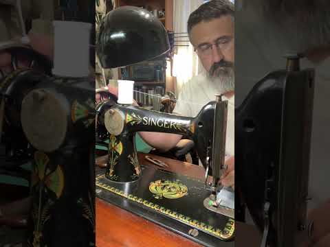 Ambient Sewing: Vintage Treadle Sewing Machine Background Audio and Video 1910 Singer 66