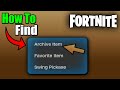 How To Archive Items In The New Locker ui in Fortnite