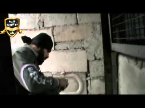 استهداف حاجز ملعب الحمدانية التابع لقوات النظام من قبل كتيبة ذو النورين في الحمدانية في محافظة حلب