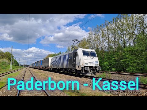 Führerstandsmitfahrt Paderborn Gbf - Kassel Rbf mit dem Paneuropa Terratrans auf Umleitung