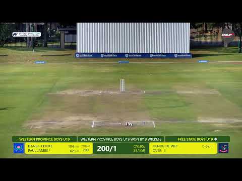 Western Province U19 vs Free State U19 - Khaya Majola Cricket Week 2025/26 | Vossie Oval