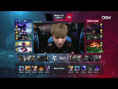 KZ vs  KT   Week 8 LCK Spring Split  KING ZONE DragonZ vs  kt Rolster 2018 All Games