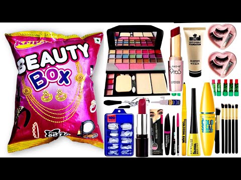 Omg Got 2 Matte Lipsticks, Nailpaint, Powder, Nail Kit inside Makeupbox snacks | Free Gifts Inside