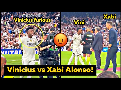 😡Vinicius Jr extremely ANGRY at Xabi Alonso after being subbed off vs Barcelona