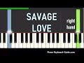 Jason Derulo Savage Love Right Hand Slow and Easy Piano Tutorial