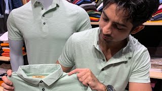 SEA GREEN SMALL COLLAR T SHIRT