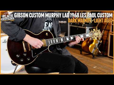 Gibson Custom Murphy Lab 1968 Les Paul Custom | Dark Walnut - Light Aged image 12
