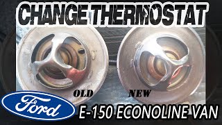 Change Thermostat In 1988 FORD E-150 Econoline Van (OBD-1 CODE 51)