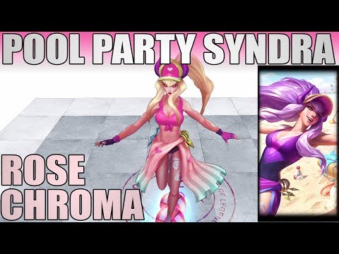 Pool Party Syndra Rose Quartz Chroma 2020 - League Of Legends