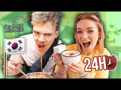 I decide everything @JoeysJungle eats in Korea for 24 hours (and he hates it, oh well, hehe)
