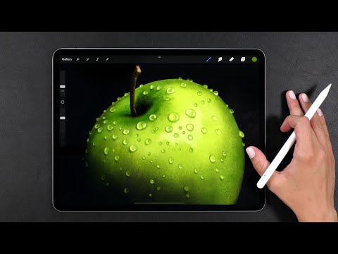 Zeichne mit mir – Realistischer Apfel | Meine digitale Kunsttechnik mit Procreate