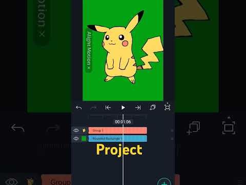 pikachu project 1#animation #edit #alightmotion