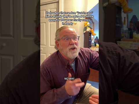 Dads when a random piece of junk they’ve kept for 20+ years finally comes in handy 🥹 #shorts