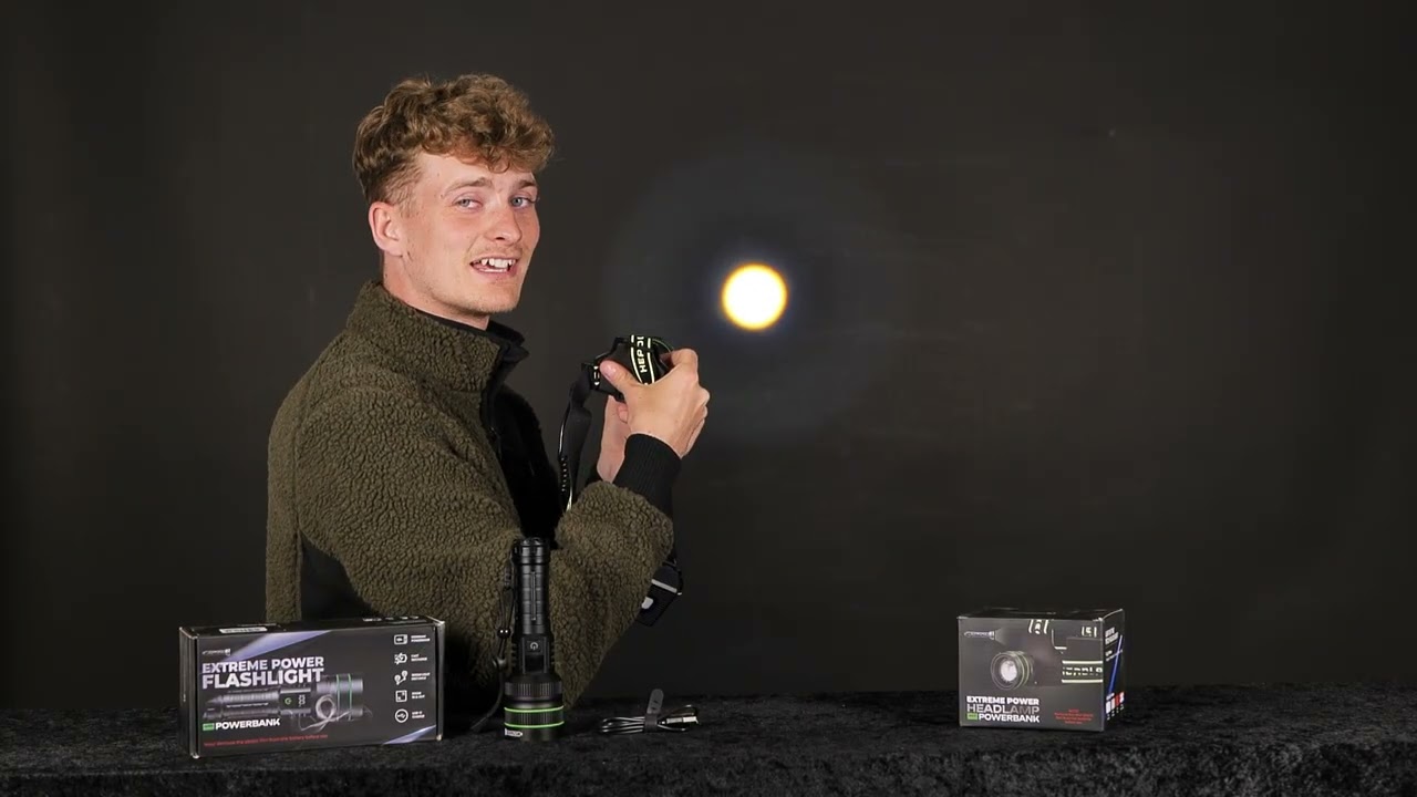 Ekstrem kraftig - lommelygte 10.000 Lumens + powerbank - Ignition