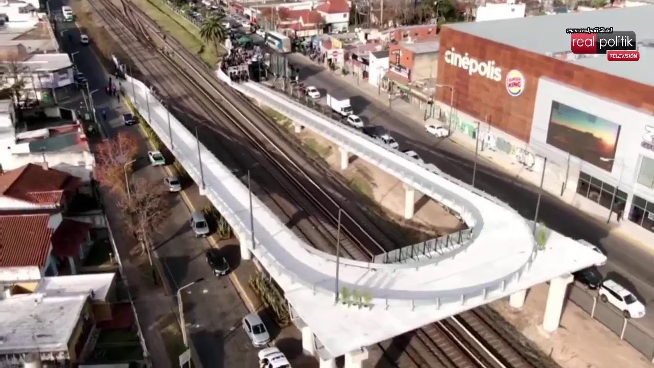 Massa y Guerrera inauguraron en Merlo el primer puente modular para la Línea Sarmiento