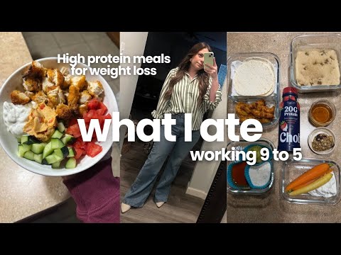 VLOG: what I eat in a day working at the office 9 to 5 & high protein! 🥒🍅🐓& V-Day Trader Joe’s haul!