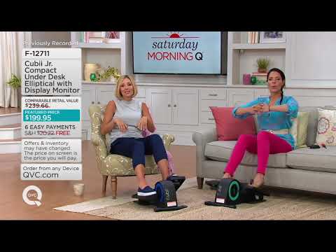 Cubii Jr. Compact Under Desk Elliptical with Display Monitor on QVC