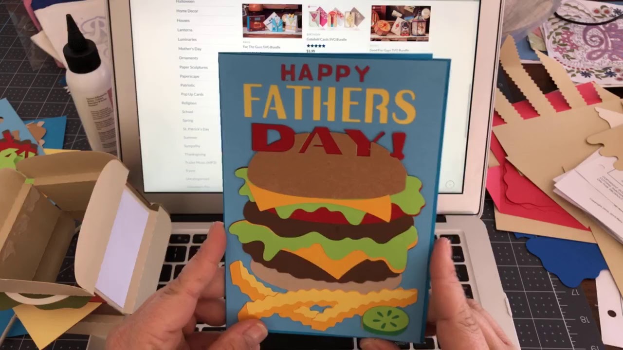 Two Cheeseburger Cards for Dad