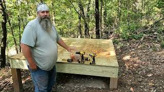 Building a Permanent Hunting Blind over our new Food Plot