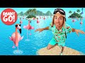 Flamingo FRENZY Dance Game Red Light Green Light Brain Break Danny Go Songs For Kids