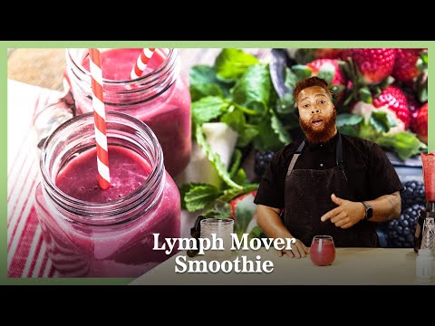 A Berry Sweet Lymph Mover Smoothie #rawvegan #recipe
