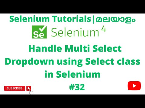 Handle Multi Select Dropdown Selenium 4 Tutorials Selenium Java Automation Malayalam 32