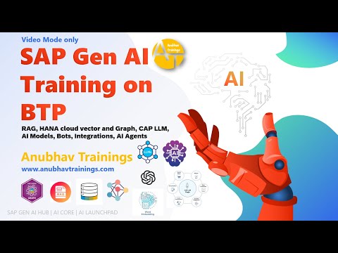 SAP Generative AI Training | BTP Generative AI HUB | RAG, Joule Studio, Vector & Graph DB | AI Bots