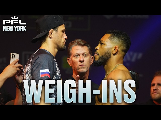 Nurmagomedov vs Colgan Face-Off | PFL New York Weigh-Ins