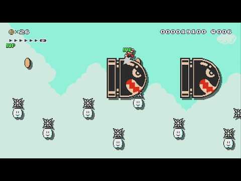20 seconds: Bonzai Skies! by Narwhalius - Super Mario Maker 2 - No Commentary 1bv