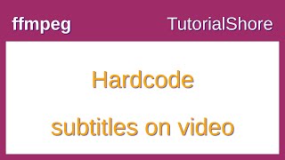 Hardcode subtitles on mp4 video using ffmpeg thumbnail