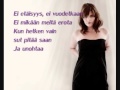 Laura Närhi - Hetken tie on kevyt (lyrics) 