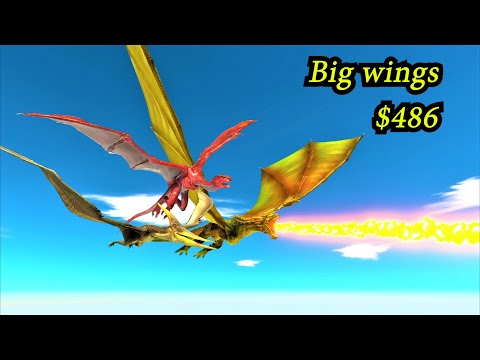 Dragon wyvern pteranodon vs random team ARBS Animal Revolt Battle Simulator