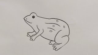 how to draw frog drawing easy step by step@DrawingTalent