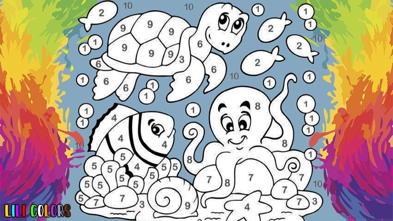 DESENHO DE PINTAR COM NÚMEROS PARA CRIANÇAS !