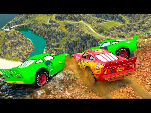 GTA 4 Lightning McQueen Cliff Drops and Crashes #1