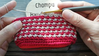 Super Easy Crochet Coins Purse With Zipper🔥🔥2SC Stitch🔥🔥🔥