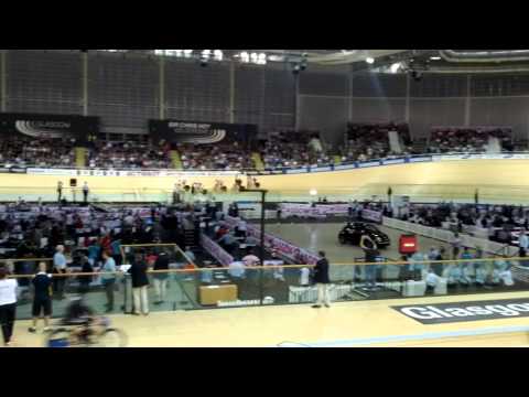 Glasgow world track Keirin final -  Kenny crash