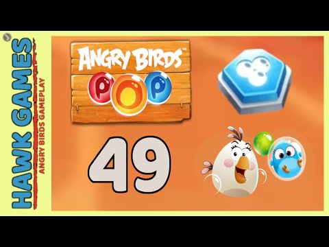 Angry Birds Stella POP Bubble Shooter Level 49 - Walkthrough, No Boosters