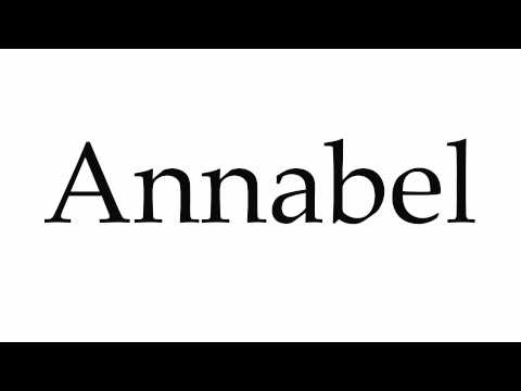 How to Pronounce Annabel