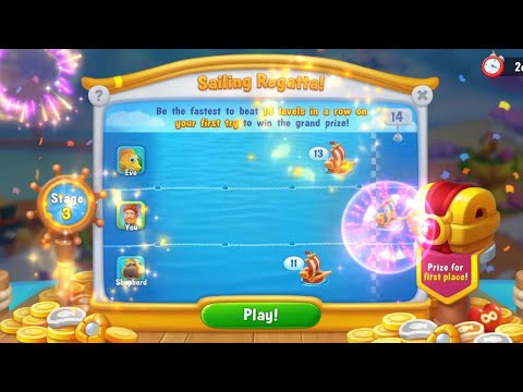 @Fishdom 11509, The Last Level 11510 - Atlantis Cup Stage 12. Won 1st Place Sailing Regatta ⛵