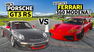 Supercar Showdown! Porsche GT3 RS races Ferrari 360 Modena // THIS vs THAT