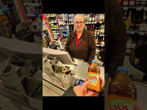 Paying with Juice Pay at the supermarket prank #prank #store #juice #pay #funny