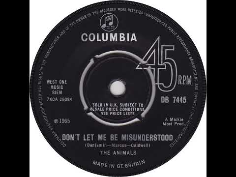UK New Entry 1965 (27) The Animals - Don't Let Me Be Misunderstood