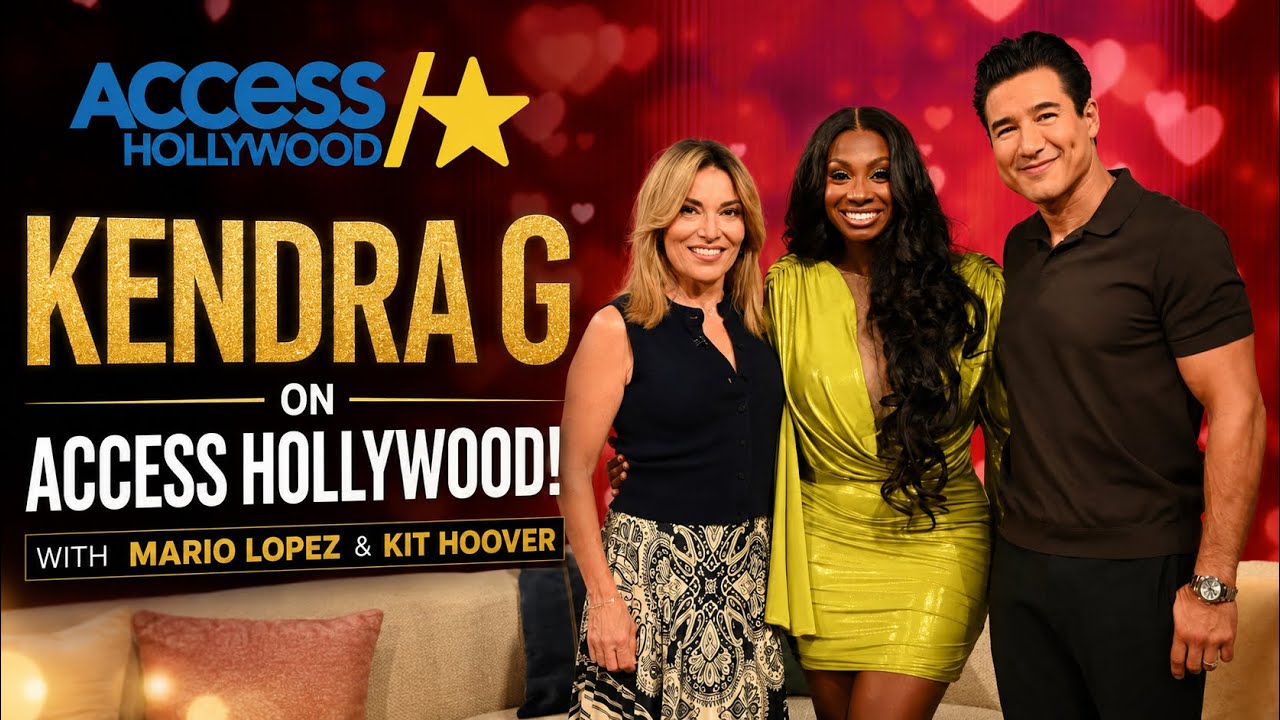 Kendra G on Access Hollywood! With Mario Lopez and Kit Hoover!