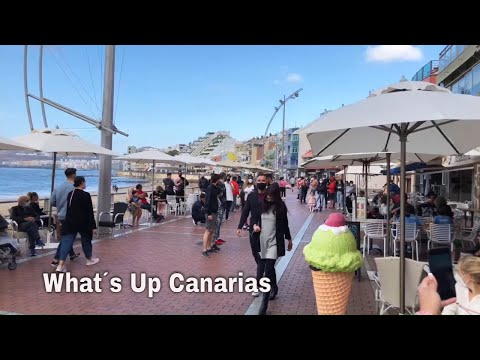 ✔GRAN CANARIA,SPAIN_LAS PALMAS|LAS CANTERAS BEACH, Promenade and surroundings🔴LiveStream 14 03 2021