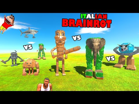 ITALIAN BRAINROT FIGHT in Animal Revolt Battle Simulator with SHINCHAN and CHOP